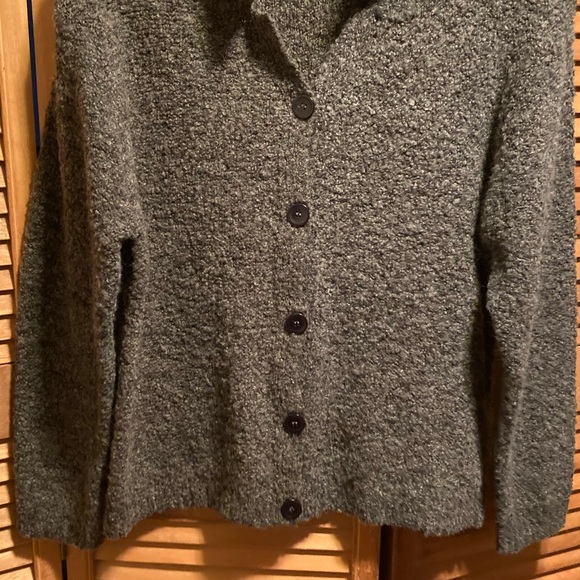 Carolyn Taylor Essentials Grey Poodle Knit Cardigan - Picture 7 of 12